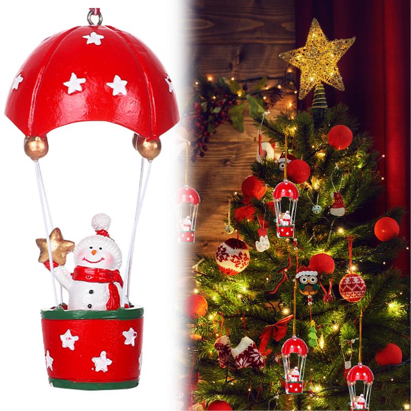 Christmas Parachute Flying Toys Snowmen In Parachute Decoration Christmas Tree Decoration Toys Parachute Santa Claus Ornament