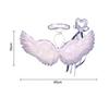 Cosplay Angel Wing Kids Angel Wings Set Angel Wings with Headband and Fairy Wand Faux Feather Cosplay Wings Halloween Cosplay