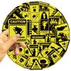 50 Hot Anime Warning Stickers: Cartoon Graffiti for Scrapbooks, Phone Cases, & Decoration. Waterproof & Self-Adhesive. 50 Sheets.