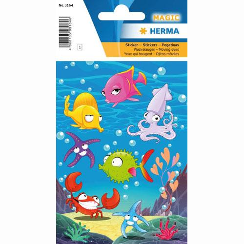 Herma Aquatic Animals Magic Sticker (Googly Eyes)