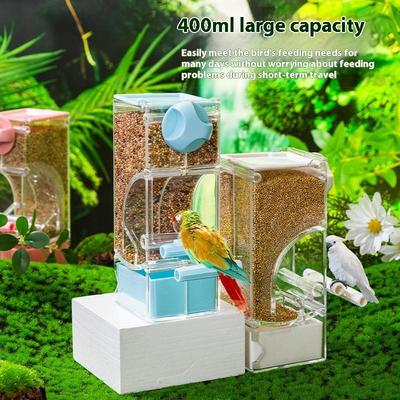 Mangeoire Automatique pour Oiseaux Claire Robuste Accessoires Cage à Oiseaux Mangeoire Cage à Oiseaux Mangeoire Perroquet Pour Perruches Oiseaux Calopsitte Inséparables