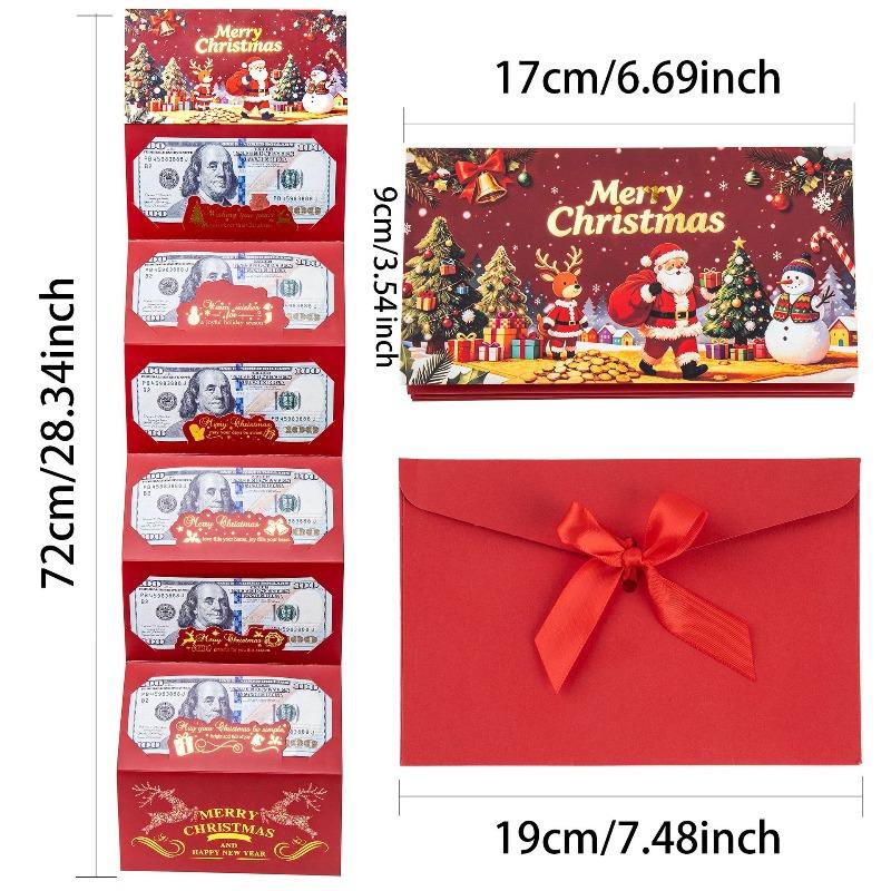 2026 New Cross-border Santa Claus USD 6 Card Red Envelope Christmas Surprise Party Money Box