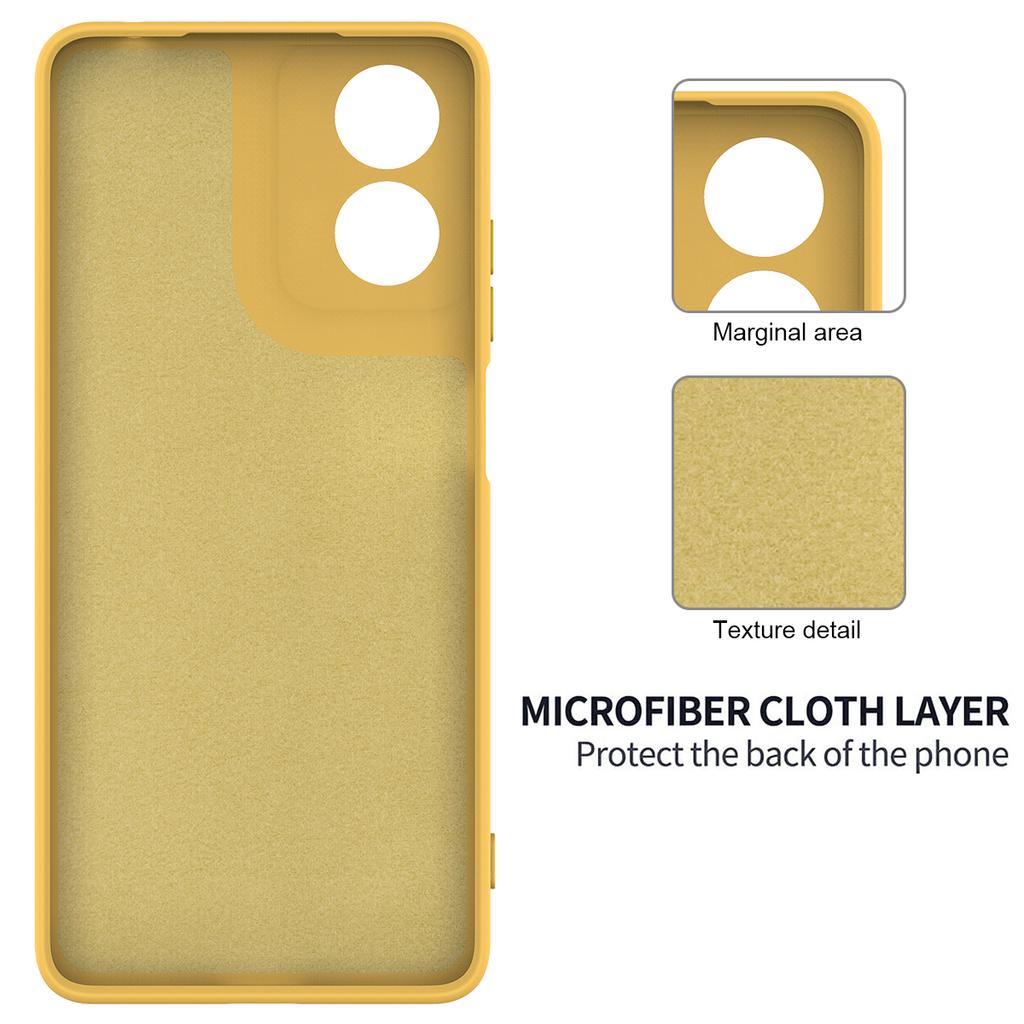 For Motorola Moto G04s 4G/G04 4G Case Liquid Silicone Scratch-proof Protective Shell with Handy Strap