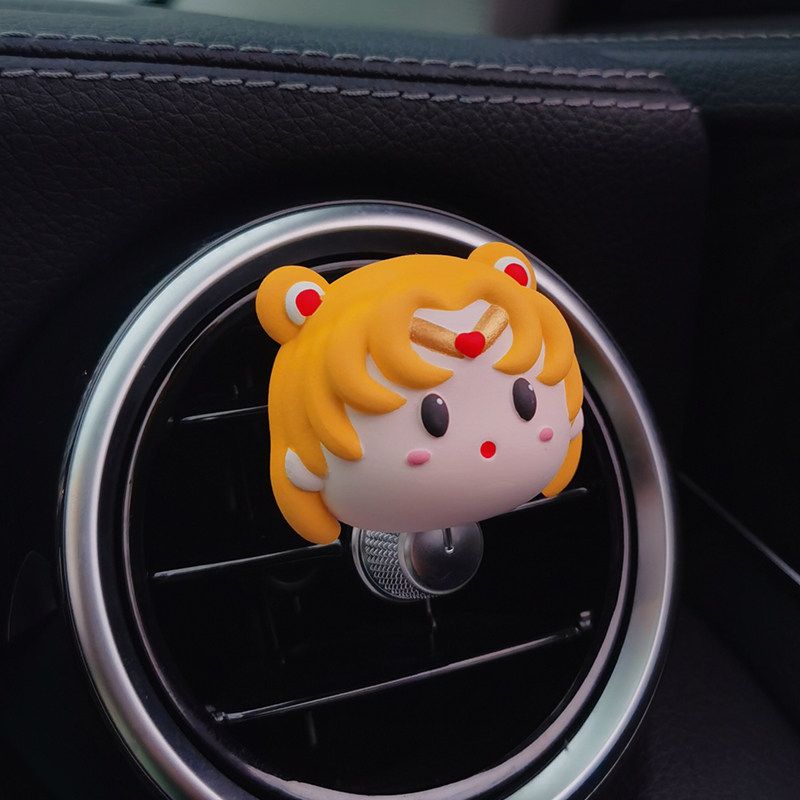 

Car Perfume Aromatherapy Cute Sailor Moon Car Air Conditioner Vent Decoration Fragrance Diffuser Stone Gift for Girls Q Version of Sailor Moon