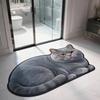 3D Kattenprint Diatomeeënaarde Vloermat, Antislip en Waterabsorberende Vloermat, Diatomeeënaarde Badmat