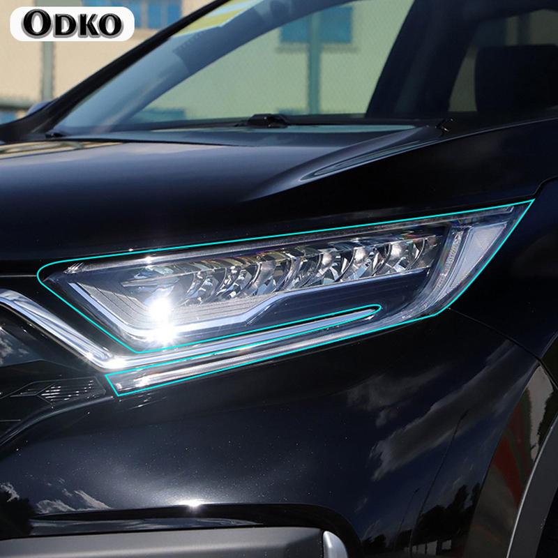 Car TPU Headlights Tint Black Protective Film Protection Transparent Stickers For Honda CR-V CRV 2017 2018 Accessories