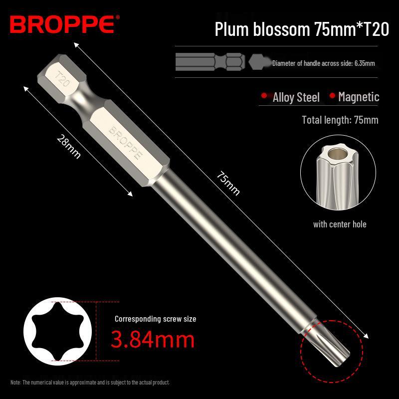 Plum Blossom Magnetic Drill and Screwdriver Bit Set