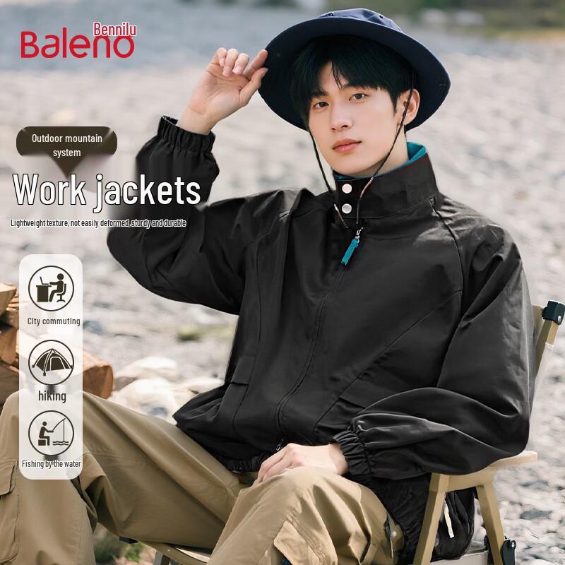 Baleno Men s Stand-Collar Casual Waterproof Jacket 2XL