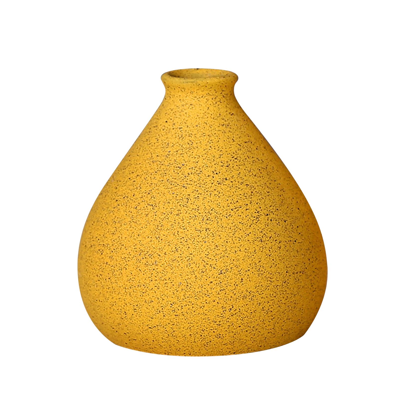 

Фарфоровая ваза для цветов, кашпо, декоративная ваза, скандинавские контейнеры, цветочный горшок, ваза для бутонов, для праздничного стола, гостиной, свадьбы, дома жёлтый