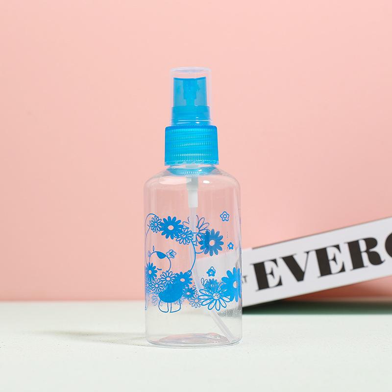 Clear Printed Cosmetic Spray Bottle (50/75/100ml) - Portable, Colorful, Press-Style, Plastic Beauty Tool