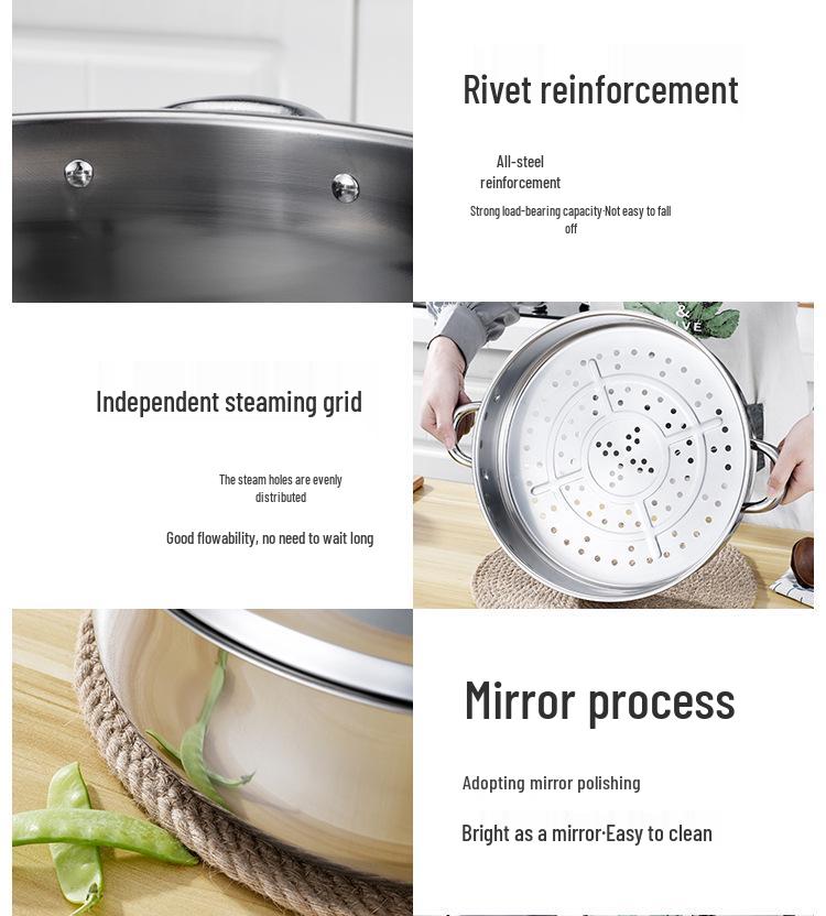 Multifunctional Stainless Steel Steamer Pot: Double To Five-Layer Design for Fish, Soup, and More
