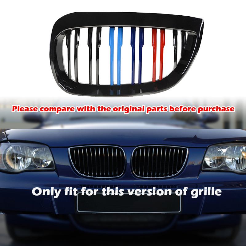 Kidney Grille Front Bumper Black Radiator Guard Grill Fit For BMW E81 E87 1 Series 2004 - 2007 Car Accessories M