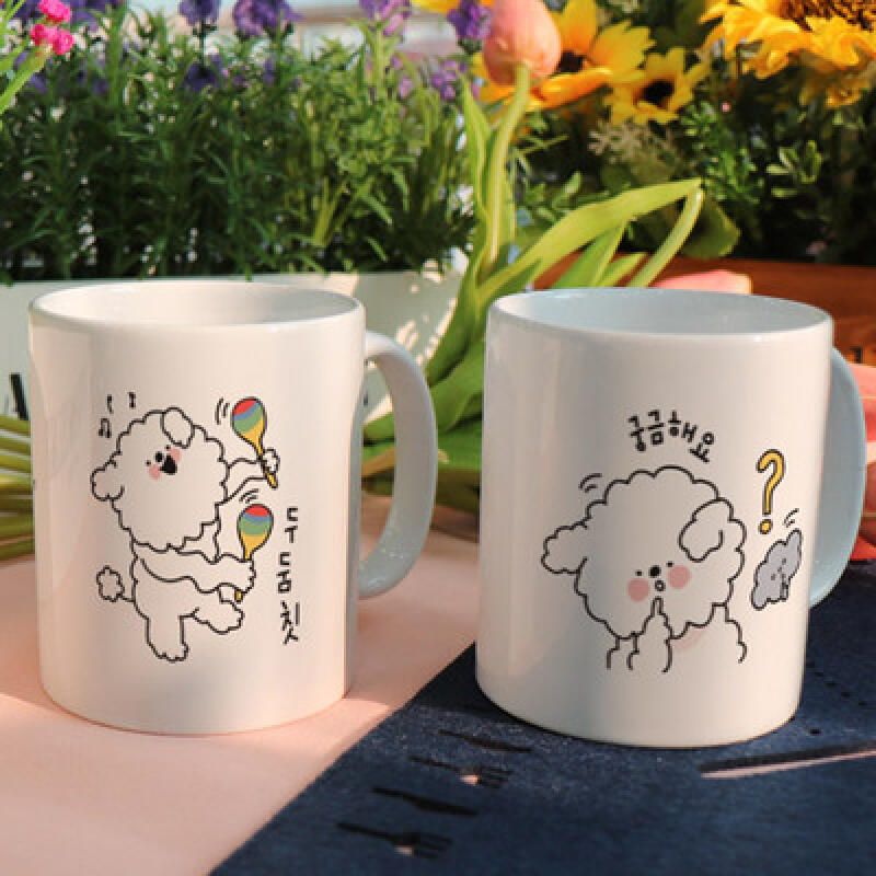 cf905-Design Mug 2p-2 Dogs with Various Emotions