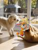 Plush Dog Toy Animals Shape Bite Resistant Squeaky Toys Corduroy Dog Toys for Small Large Dogs Puppy Pets Training Accessories