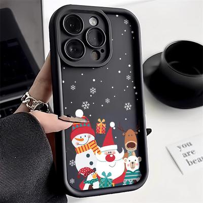Etui na telefon świąteczny do iPhone 11 13 12 14 15 16 Pro Max XR XS Samsung A15 A55 A05 Redmi 12 13C OPPO A16 A18 A60 Reno 11 Vivo Y17S Y12 infinix note