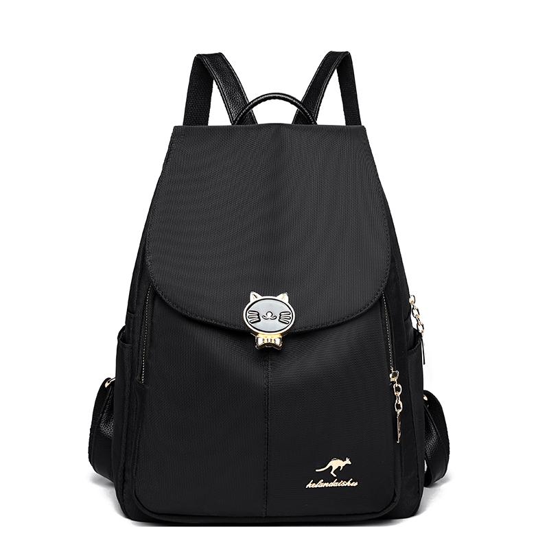 

Рюкзак женский Оксфорд, школьный рюкзак большой вместимости чёрный