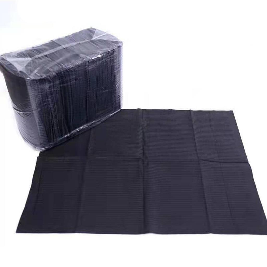 125PCS Tattoo Clean Pad Disposable Soft Waterproof Non Woven Fabric Tattoo Table Cover for Tattooist Black
