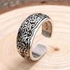 Retro Taotie Roe Eule Tier Muster Pixiu Ring Offen Herren Bodyguard Ring