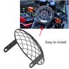 8" Headlight Grille, Motorcycle Headlight Mesh Grille Cover Side Mount Universal Lamp Protector