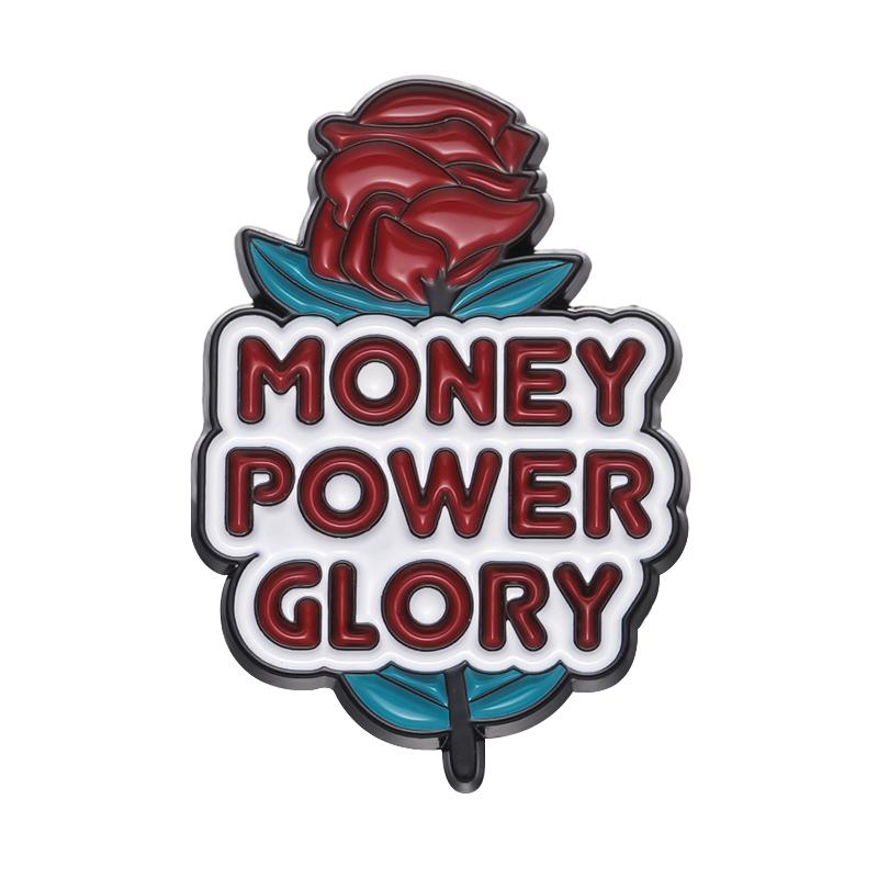 Female Singer Lyrics Enamel Pins Custom Red Tape Rose Fetish For My Love Brooches Lapel Badges Paper Ring Jewelry Gift for Fans