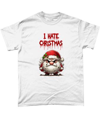 Maglietta Odio il Natale Regalo Divertente Novità Sarcastica Babbo Natale Segreto Anti Natale