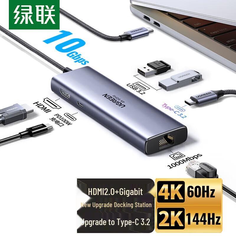 UGREEN 6-in-1 USB-C Hub with HDMI and Ethernet