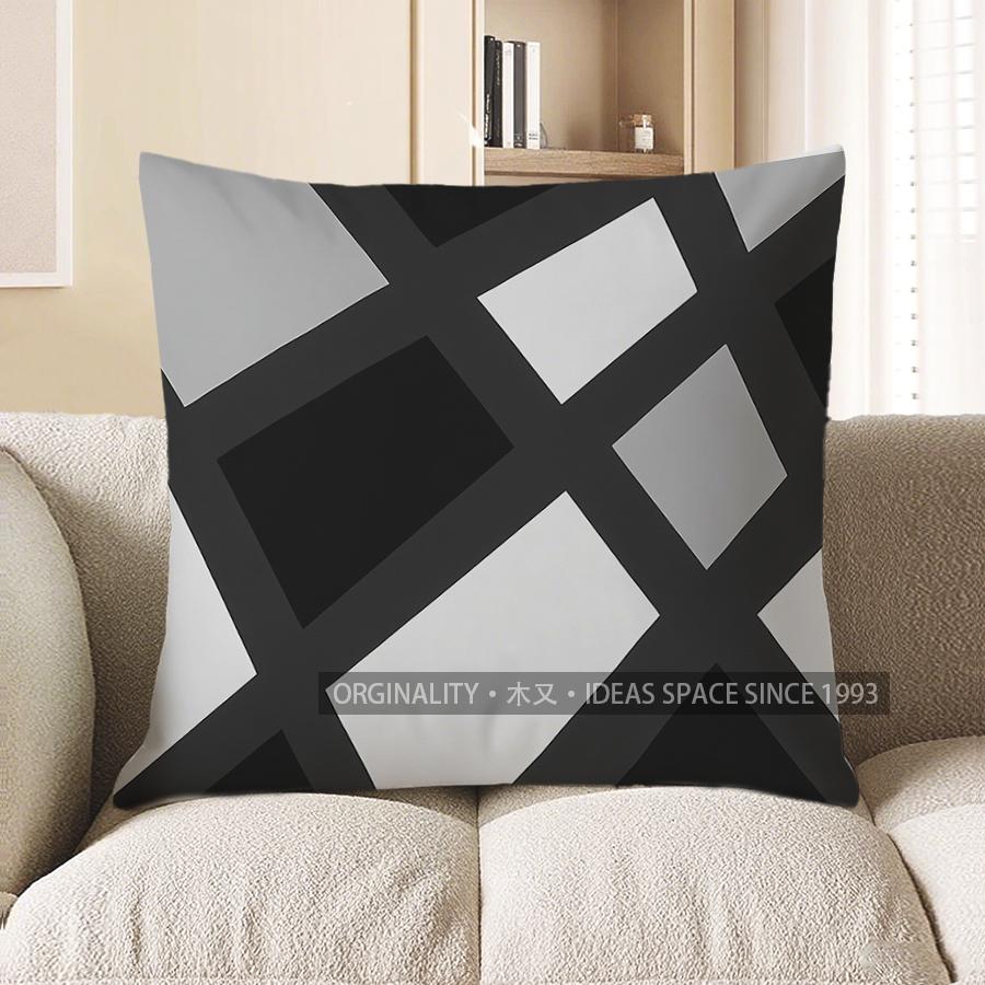 Home Decor Modern Geometric Abstract Pattern Throw Pillow Pattern Cushion Cover Suitable for Sofa Bedroom Car Pillow Cover