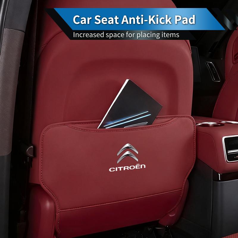 Car Seat Anti-Kick Pad Seatback Storage Protector Cover Accessories For Citroen C4 C3 C5 C1 C2 C-Elysee Berlingo Picasso Jumpy