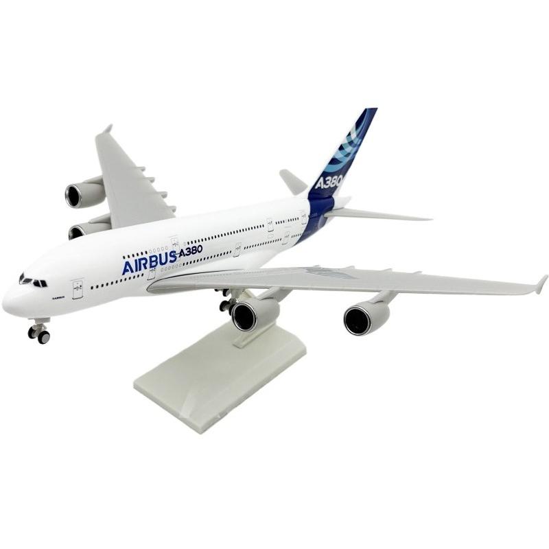 

1/240 Scale Display 380 Prototype Airlines Airbus 30CM Souvenir A380 Kid Toy Resin Replica with Wheels Airplane Model Collection синий/белый