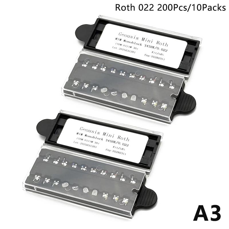 

200 шт./10 коробок Стоматологические брекеты для зубов Металлические Моноблочные Мини Roth Mbt 022 345 Крючок Материалы для лечения стоматолога