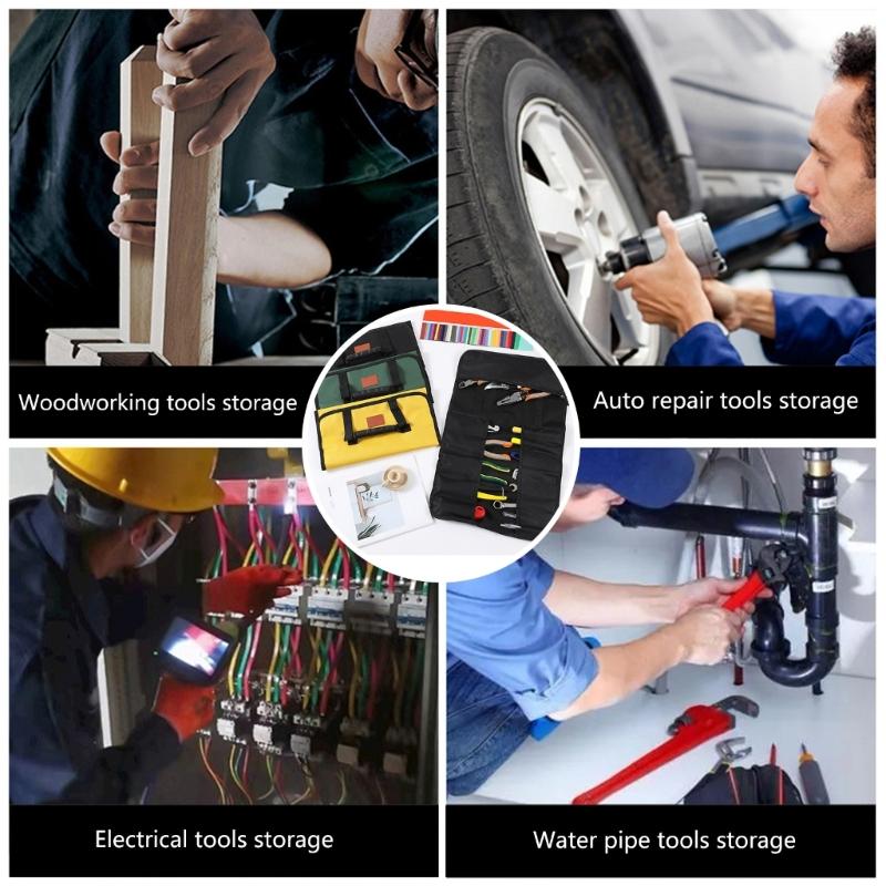 Svinovací taška na nářadí Organizér na nářadí se zipy Přenosné pouzdro na nářadí Oxfordská tkanina pro mechanika elektrikáře kutila