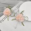 Green Leaf Pearls Flower Corsage Wrist Flower for Bridal Wedding Veil Accessories
