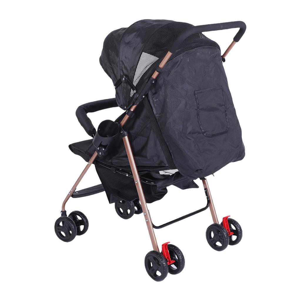Baby Stroller Lightweight Foldable Shock Absorption High Landscape Toddler Pushchair with   Backrest Canopy Net Storage Basket for Outdoor