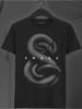 Schwarzes T-Shirt mit Schlangenprint