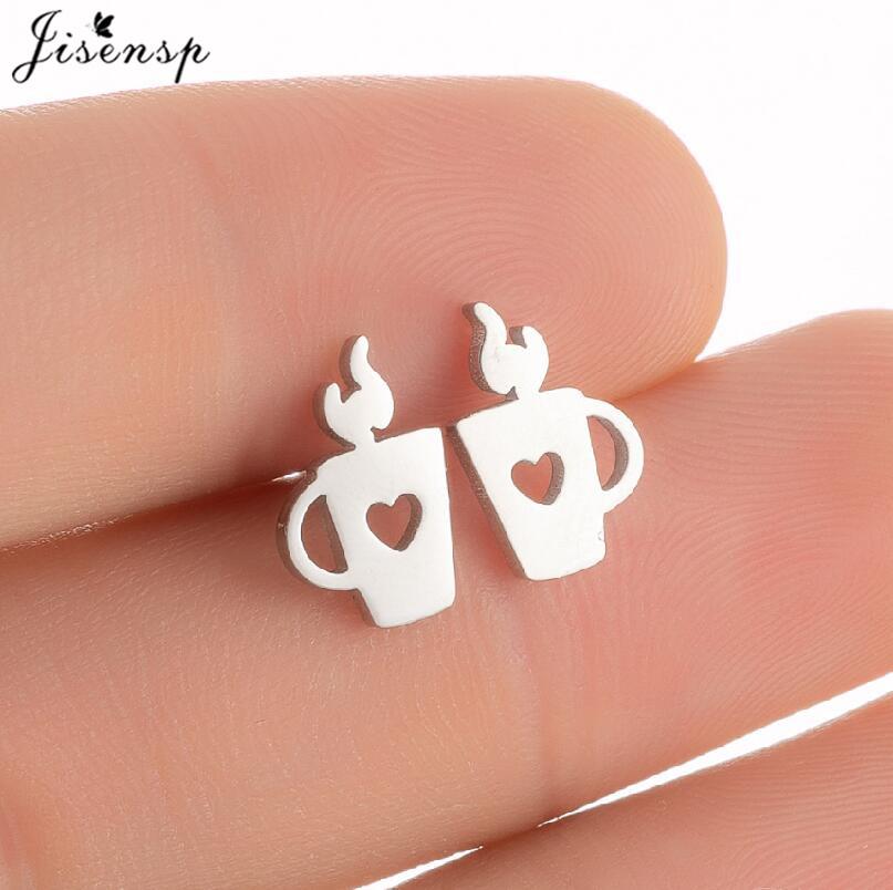 Lovely Dog Paw Earrings Women Multiple Stainless Steel Earings Fashion Jewelry Mushroom Rocket Lighter Ear Studs Weird Gift