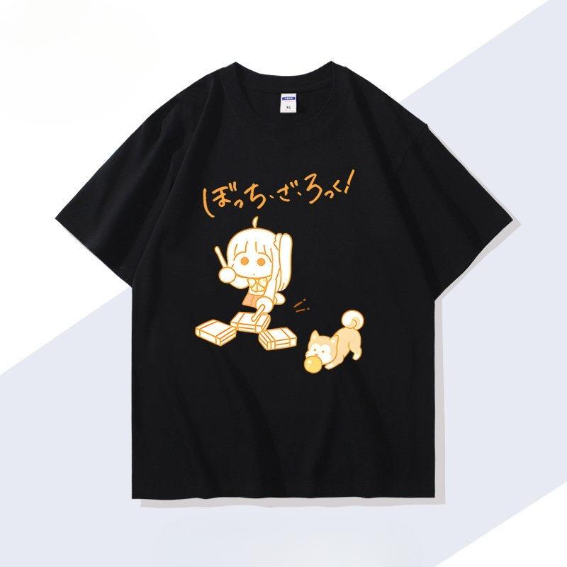 Bocchi The Rock Tshirt Vintage Loose Oversized Unisex Print Tshirts Unisex Unisex Clothing Summer Short Sleeve Neutral Short Soft