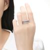 Casual OL Style Ring Band with Micro Paved Cute Birthday Gift for Girlfriend Brass Silver Plated Jewelry Ring for Women