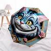 1pc Cat Wonderland Auto Open/close, All-Season Portable Folding Umbrella for Women & Men, Travel, Everyday, Formal Events - Compact Luxury Parasol, Ou