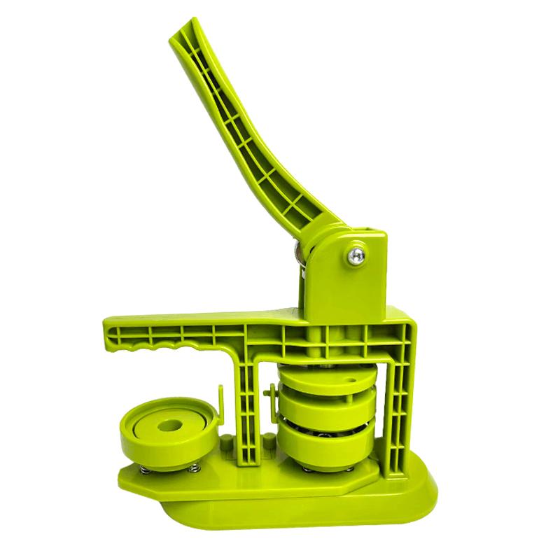 Green 58mm Badge Maker Machine for DIY Making Round Badge Pins Fridge Magnets Professional Rotating Type Manual Press Machine