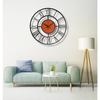 Morden Metal & Wooden Analog Wall Clock for Living Room Bedroom Office Kitchen Stylish Wall Clock for Home and Hall Designer Big Size Modern