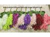 Artificial Wisteria Flower Garland: Violet Hanging Silk Vine for Weddings and Ceiling Decor