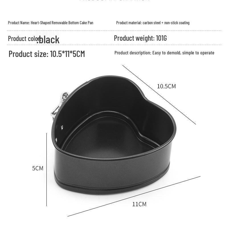 Non-Stick Removable Bottom Chiffon Cake Molds & Mousse Rings Baking Pan Set