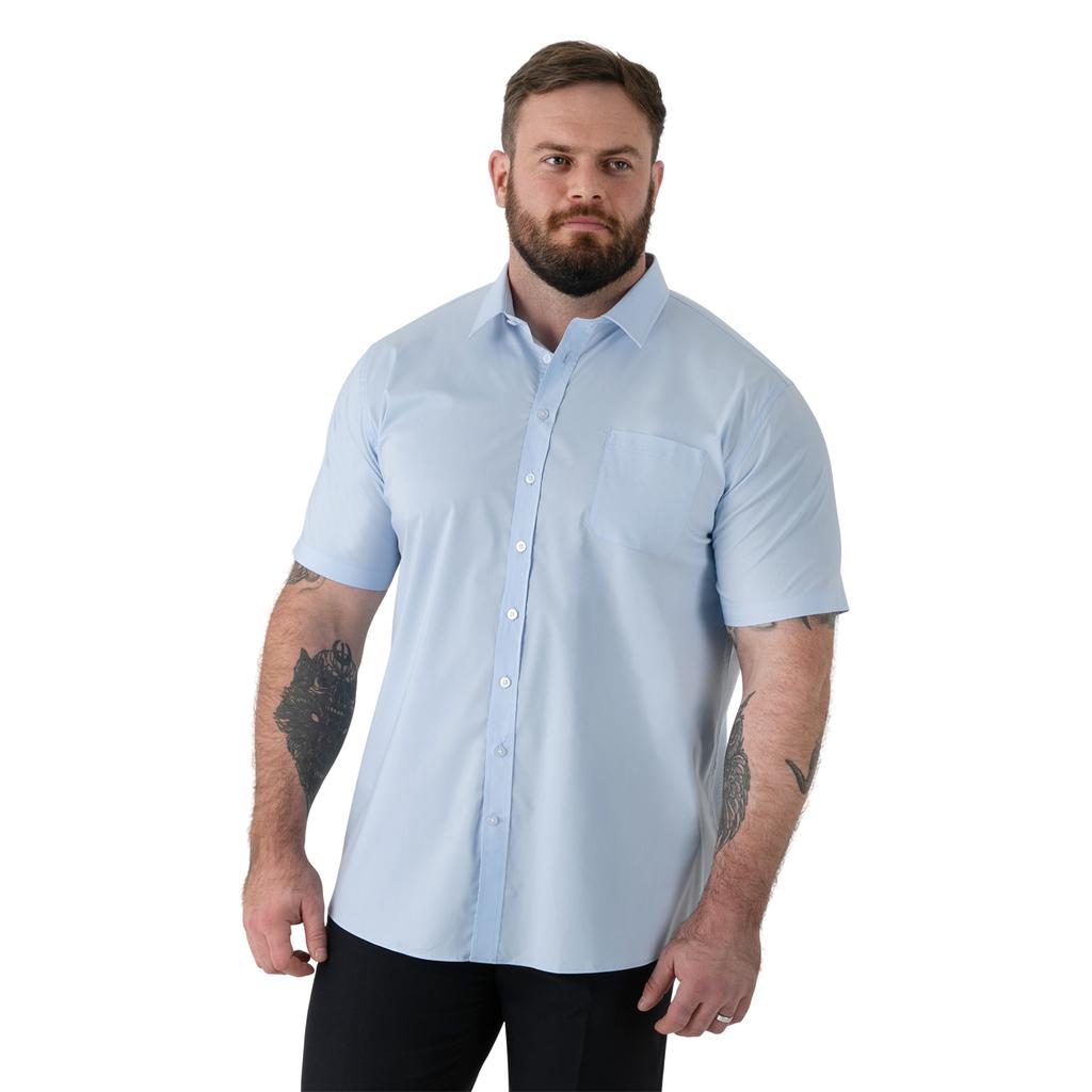 Duke Mens D555 Lucas Stretch Kingsize Short-Sleeved Shirt