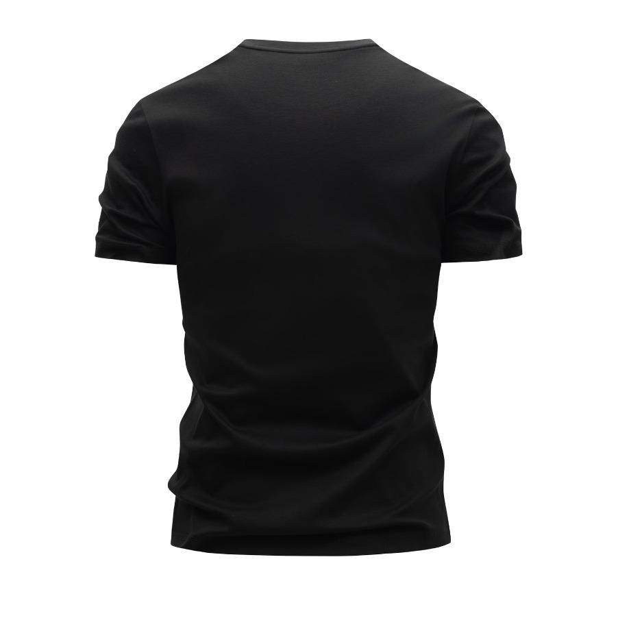 100% Baumwolle Herren T-Shirt, Sommer Kurzarm Slim Fit Rundhals Oberteil, Trendiges Lässiges Basishemd Einfaches Buchstaben-Print-Design