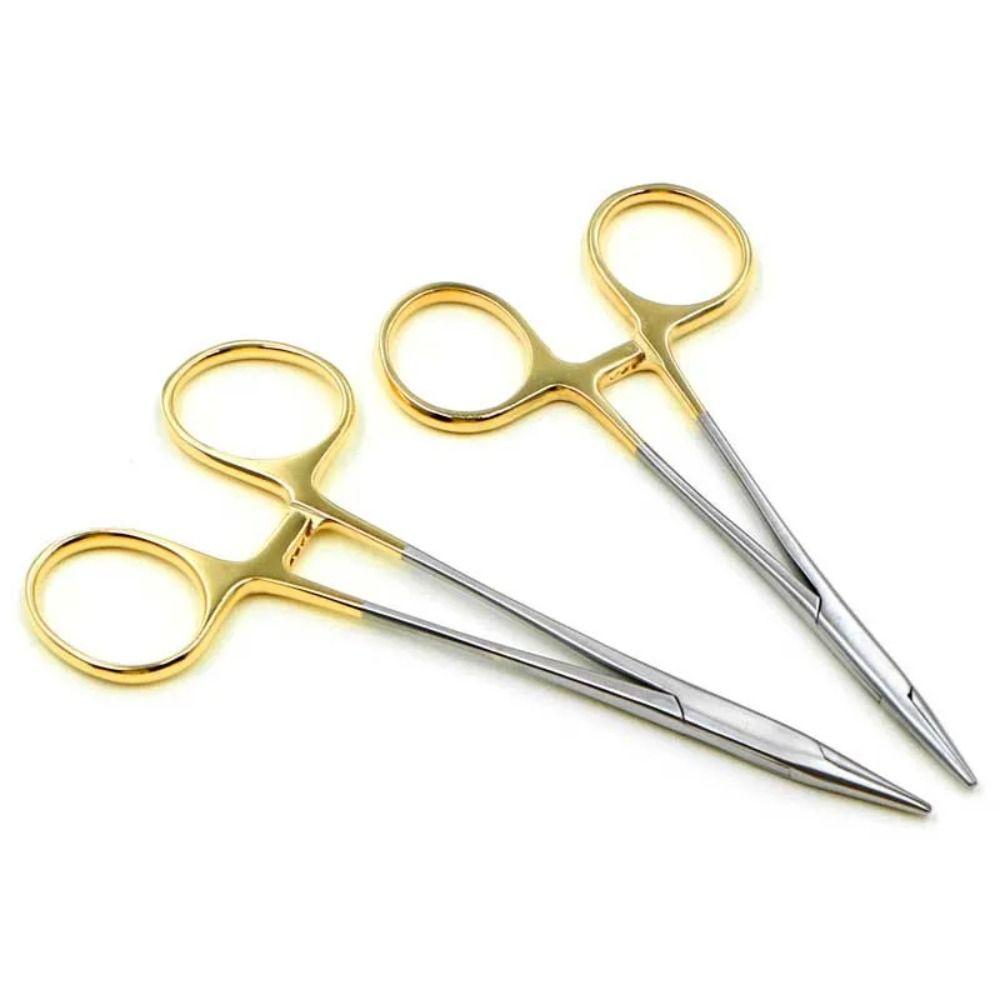 TC Head Orthodontic Forcep Gold Handle Anterior Teeth Bracket  Dental Instrument