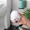 Stainless Steel Long Handle Toilet Brush Blind Spot Set for Household Toilets Perforated Base for Bathrooms, Wall Mounted Cleaning Brush