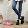 Autumn and winter low-top rain shoes women's fashion outer wear short tube adult women's cute waterproof shoes non-slip women's cotton warm