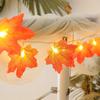 Orange Rote Ahornblatt Lichterkette Batteriebetrieben Herbst Heim Innen Dekoration Lichterkette Weihnachtsfeiertagsdekoration