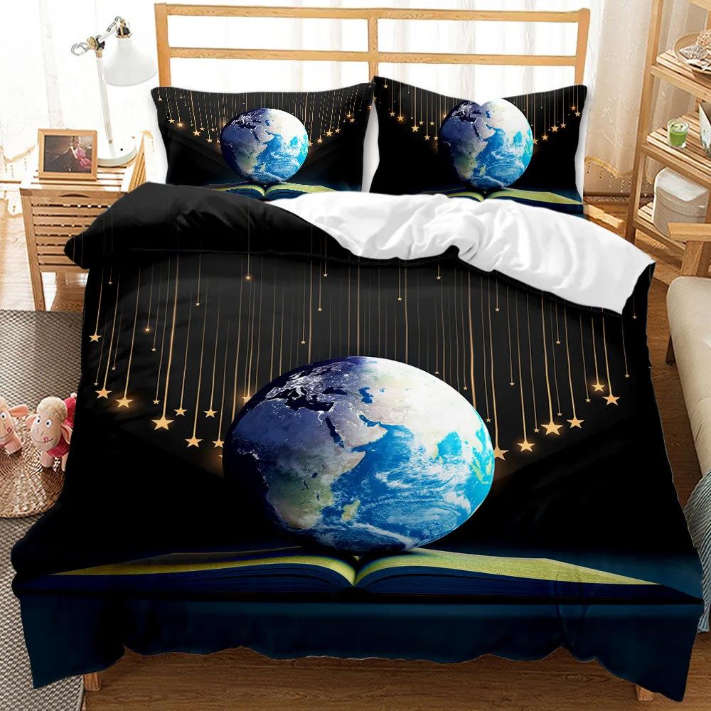 Magic Book Duvet Set Suitable For Boys And Girls Bedroom Decoration Bedding Three-Piece Set