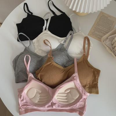 Bawełniany Bralet z Regulowanym Paskiem i Zapięciem z Tyłu